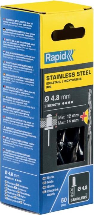 Rapid Stainless steel blind rivet Ø 4.8 x 18 mm