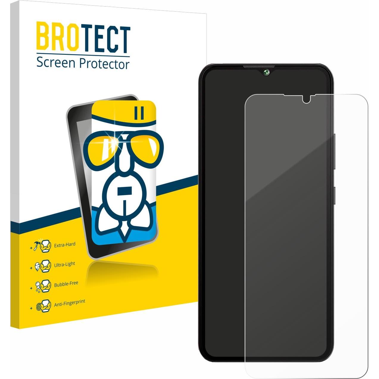 BROTECT Schutzglas Schutzfolie Glas Folie Displayschutz klar (1 Stück, Cubot A10), Smartphone Schutzfolie, Transparent