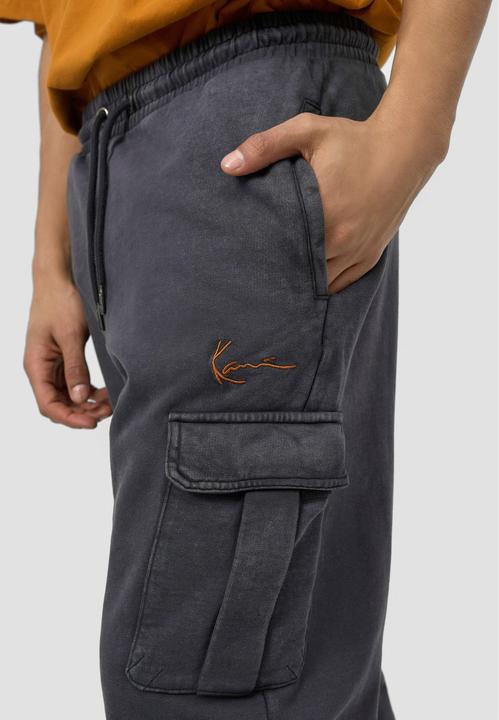 Produktbild Urban Classics KKMQ12139BLK Small Signature Washed Cargo Sweatpants black - 17430 (XXS)