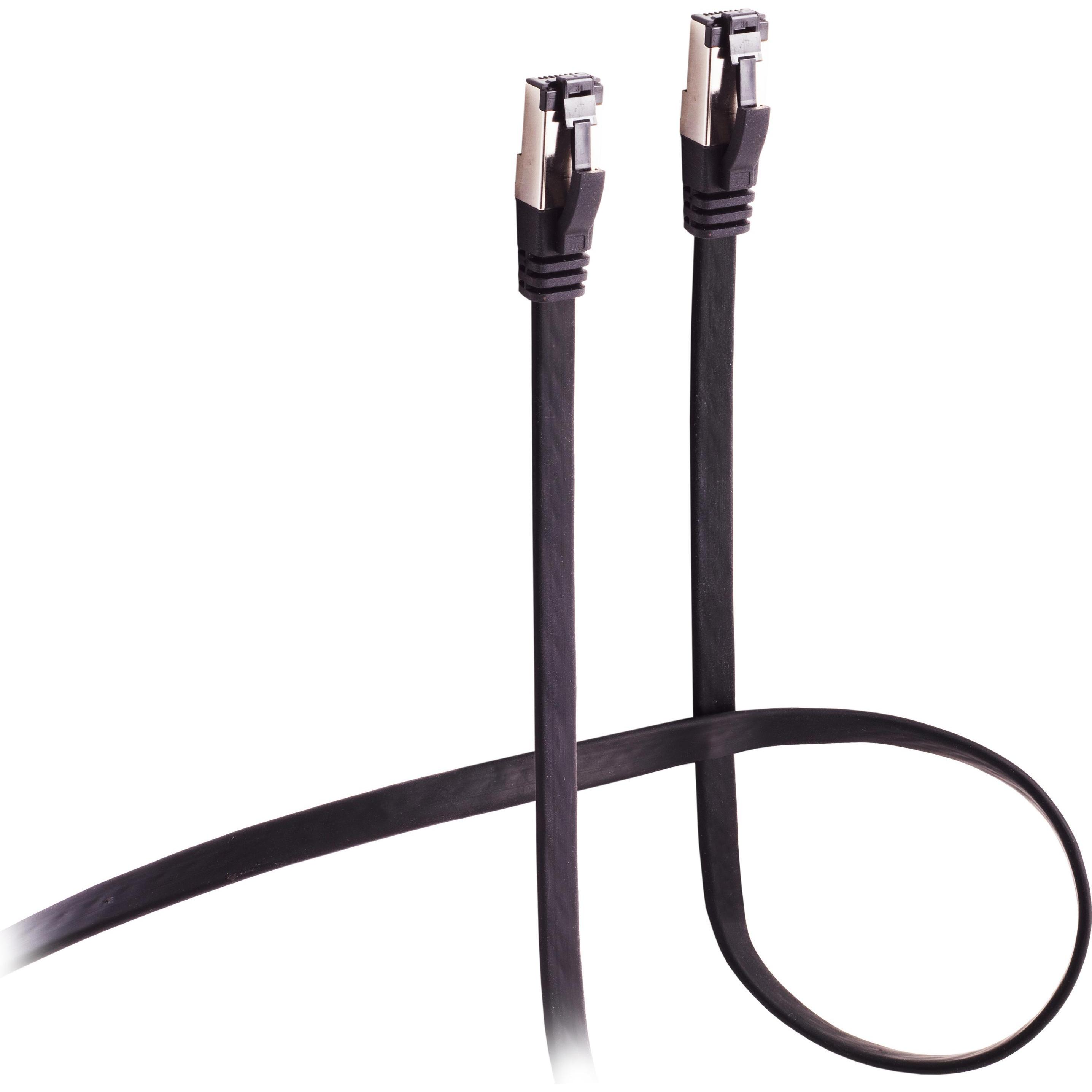 Shiverpeaks Flexline-Patchkabel CAT 8.1 U/FTP PIMF, flach hochflexibel schwarz 0,25m (U/FTP, CAT8.1, 0.25 m), Netzwerkka...