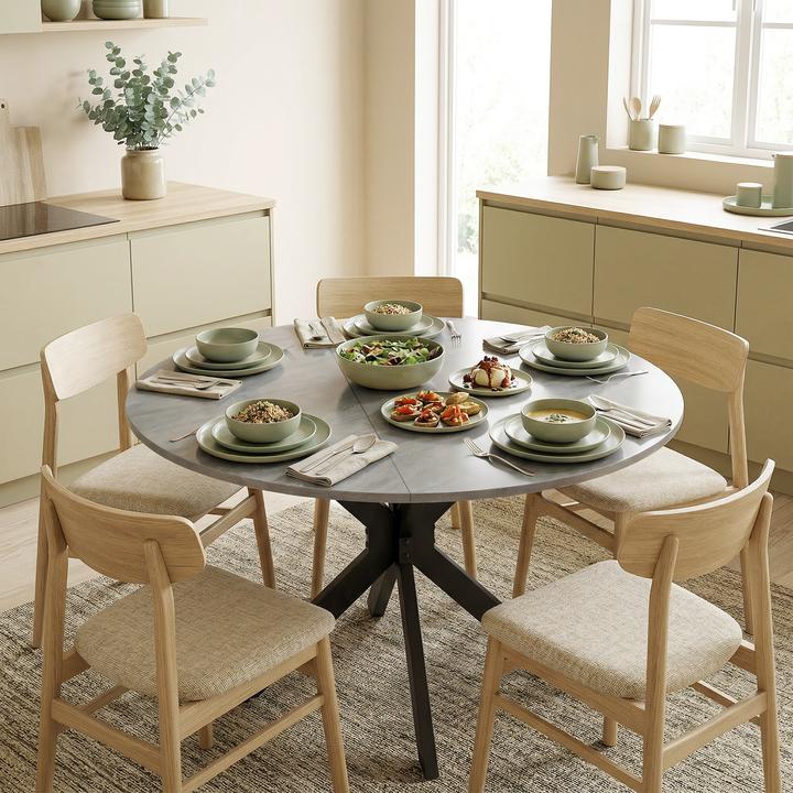 Produktbild Homcom Klappbarer Esstisch MDF, Stahl Grau
