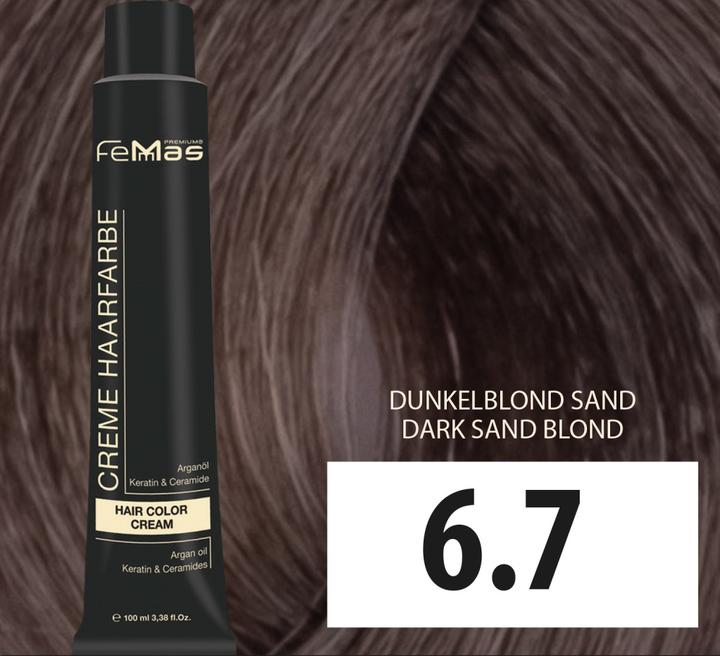Actual product image FemMas 6.7) Hair Color Dark Blonde Sand 100ml (Dark blonde sand)
