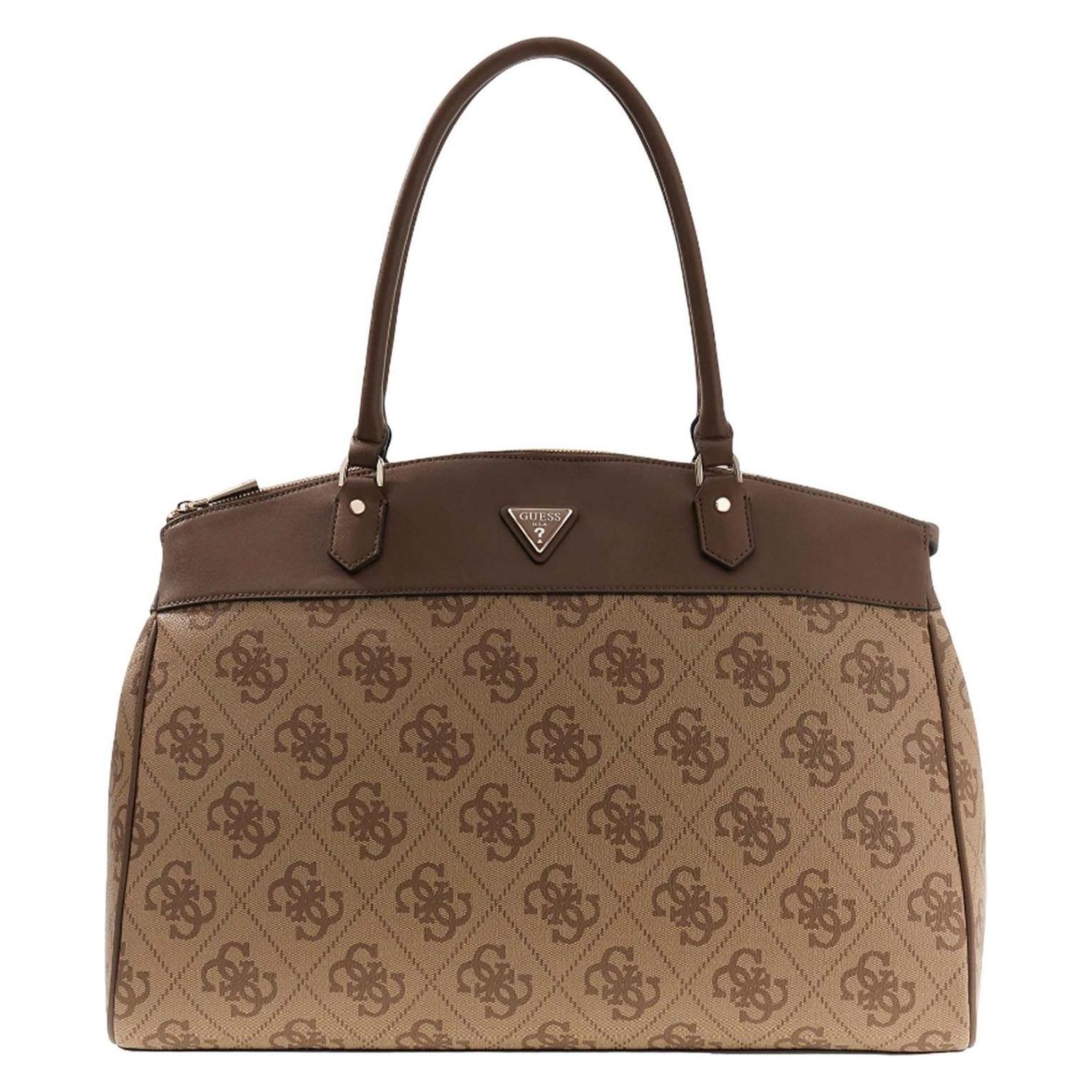 Guess, Damen, Handtasche, Travel Deluxe Dome Tote, Braun