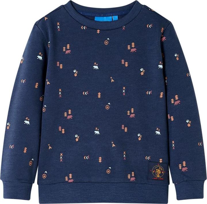Produktbild VidaXL Kinder-Sweatshirt Marineblau Melange 116,Material: 92 (116)