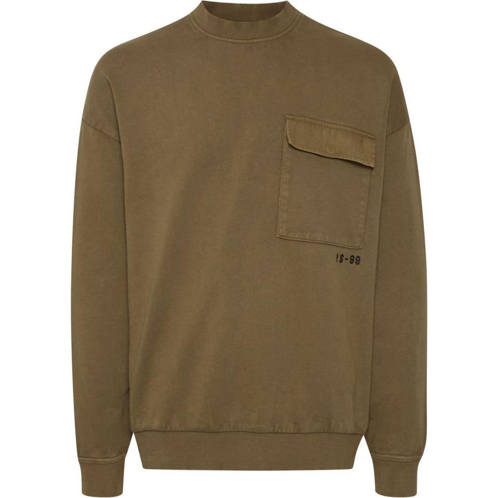 Solid, Herren, Pullover, weathirt olid dchri crew, Blau, (S)
