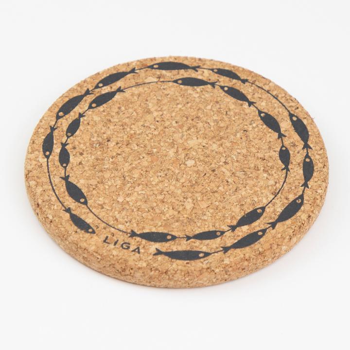 Image du produit Liga Dessous de verre CORK FISH ON A LINE (1 x, Dessous de verre)