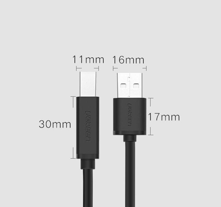 Produktbild Ugreen USB-A USB cable - 0.1 m pink (UGR407BLK) (10 m, USB 2.0)