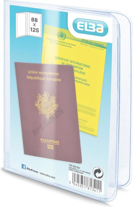 Actual product image Oxford ID card blank, PVC, 2-fold, 0.20 mm, 88 x 125 mm