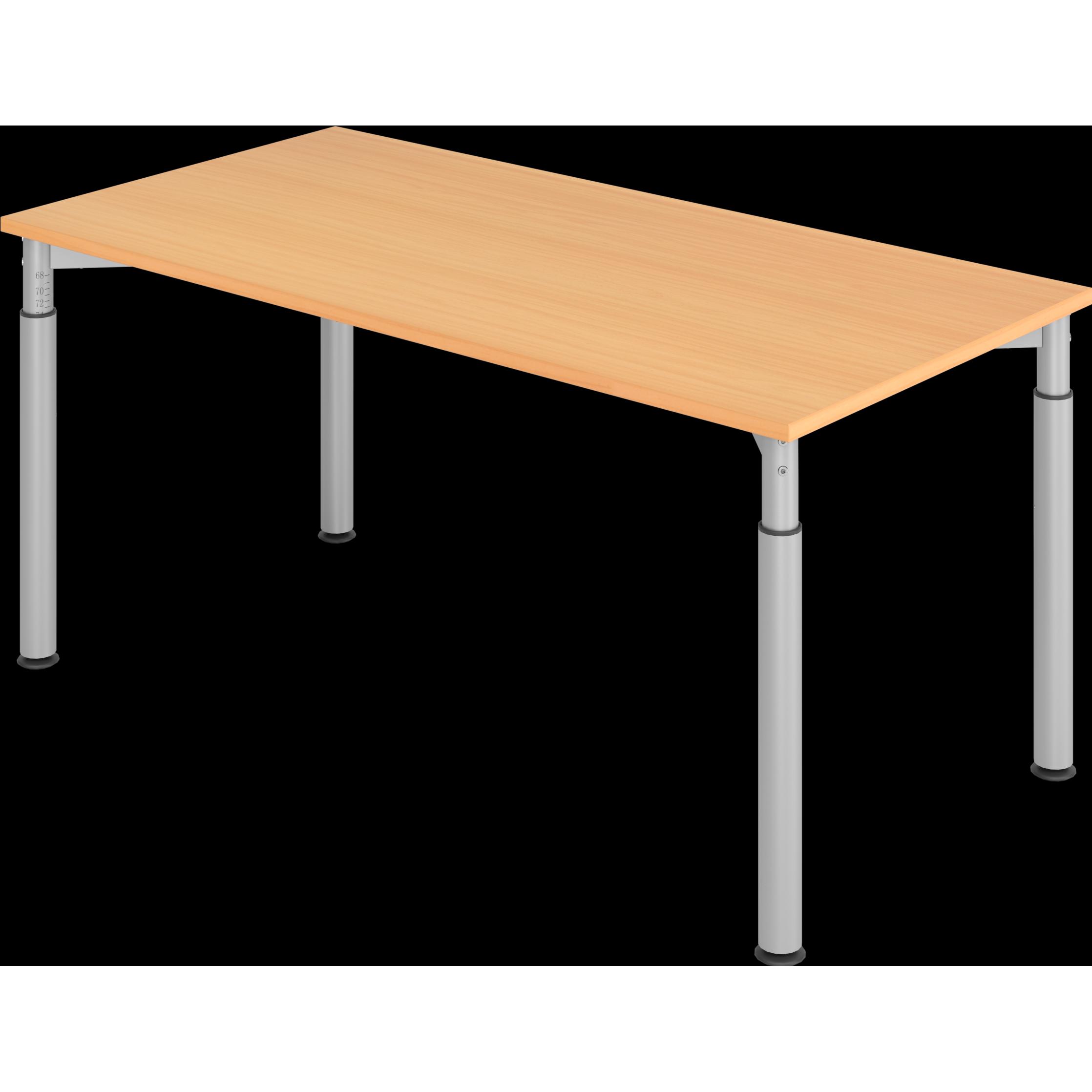 MC, Schreibtisch, MyTable Y Schreibtisch mit Gestell Silber (1600 x 800 x 680 mm)