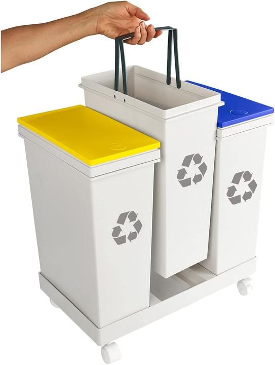 Produktbild Genialo Mülltrennsystem mit Rollen (60 l)