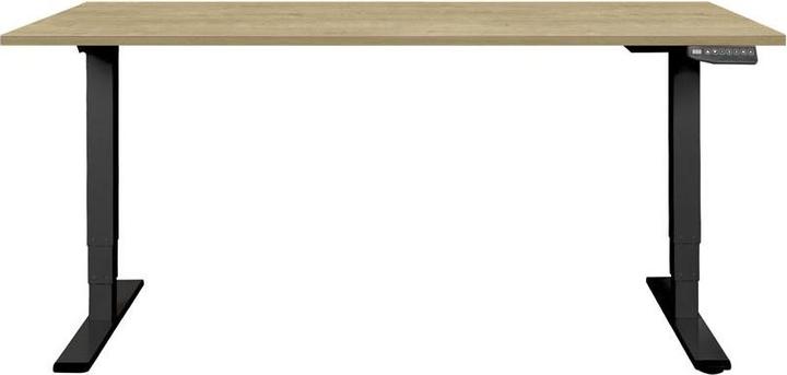 Actual product image Contini höhenverstellbarer Bürotisch 1.4x0.8m Eiche / Gestell schwarz (140 x 80 cm)
