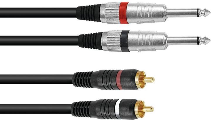 Produktbild Omnitronic Adapterkabel 2xKlinke/2xCinch 1m sw (1 m)