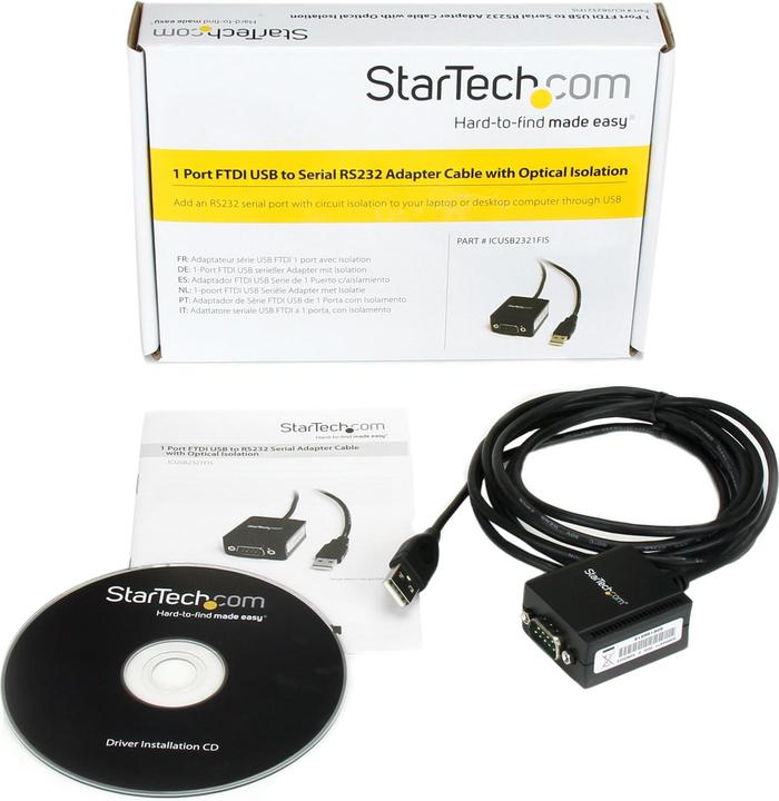 Image du produit StarTech 1 Port USB Vers Câble Série (2.50 m)