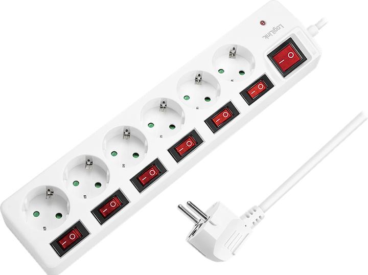 Immagine prodotto LogiLink 6x CEE 7/3 (6 x, CEE 7/3, 1.50 m)