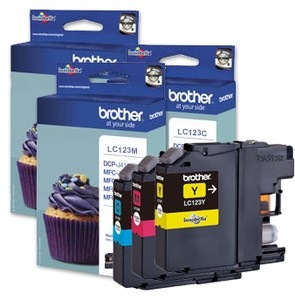 Actual product image Brother LC-123 Rainbow Pack (M, Y, C)
