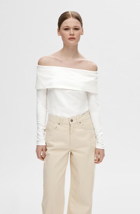 Actual product image Selected Femme Long Sleeve Off Shoulder Top (L)