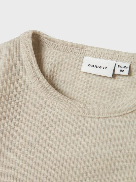 Actual product image Name it Nmnwax Wool Rib Ls Top Noos (104)