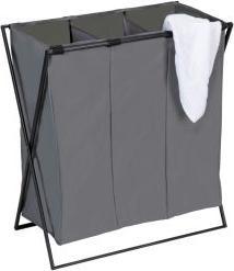 Produktbild Wenko Wäschesammler Mod. Trio XL Grau mit drei Fächern