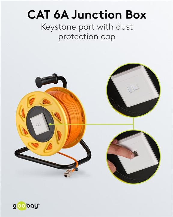 Produktbild Goobay Mobile Kabeltrommel (S/FTP, CAT7a, 50.50 m)