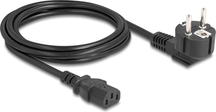 Produktbild Delock Netzkabel PC Schutzkontaktstecker CEE 7/7 90° gewinke (2 m)