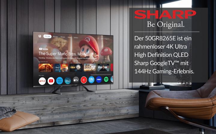 Image du produit Sharp 50GR8265E | 50" | Smart TV | Google TV | 4K Ultra HD (50", GR8, QLED, 4K)