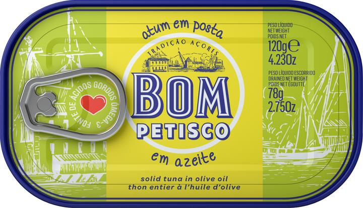 Image du produit Bom Petisco Thon Entier à L'Huille D'Olive (120 g)
