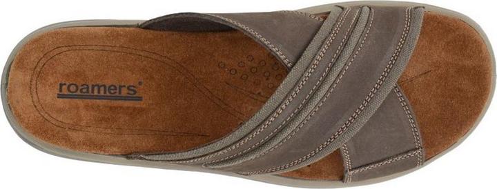 Actual product image Roamers Mens Nubuck Crossover Strap Mules (40.5)