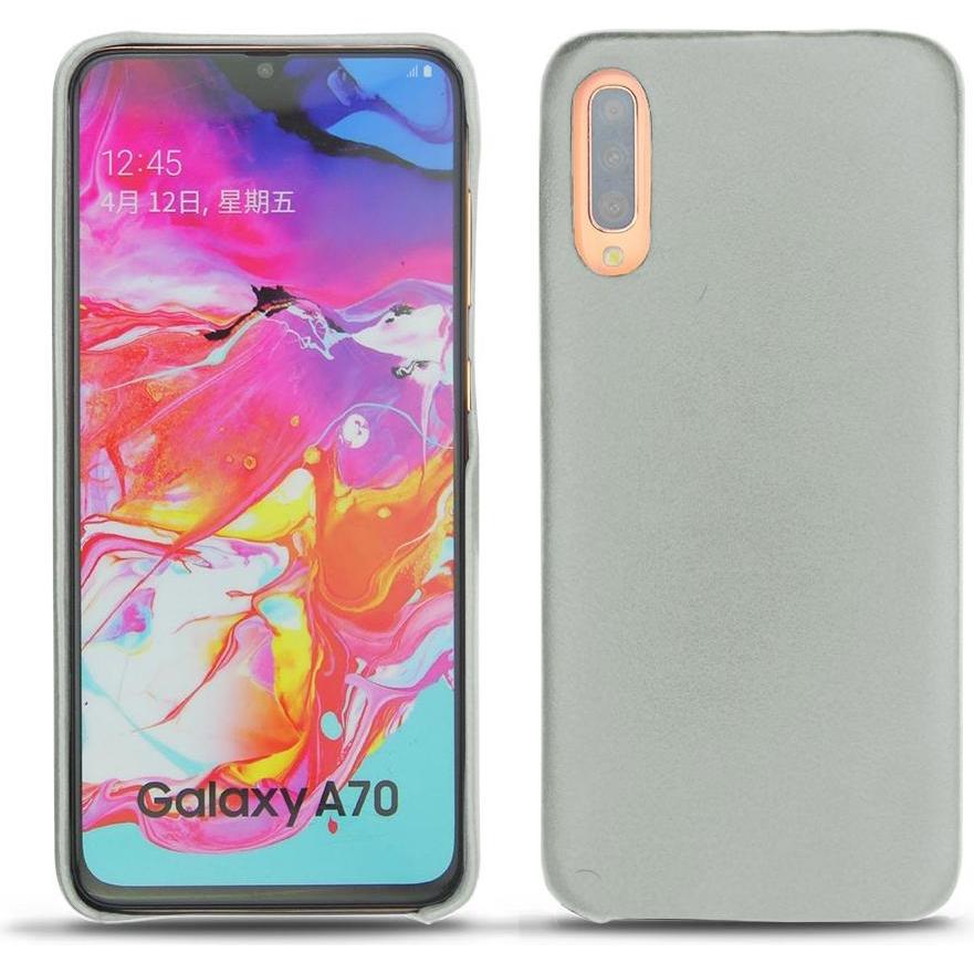 Noreve Lederschutzhülle (Samsung Galaxy A70), Smartphone Hülle, Grau
