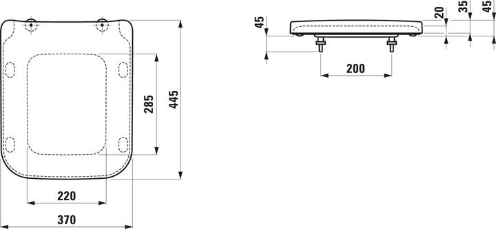 Actual product image Laufen PRO WC seat, with cover, 443x367mm, H89196000001