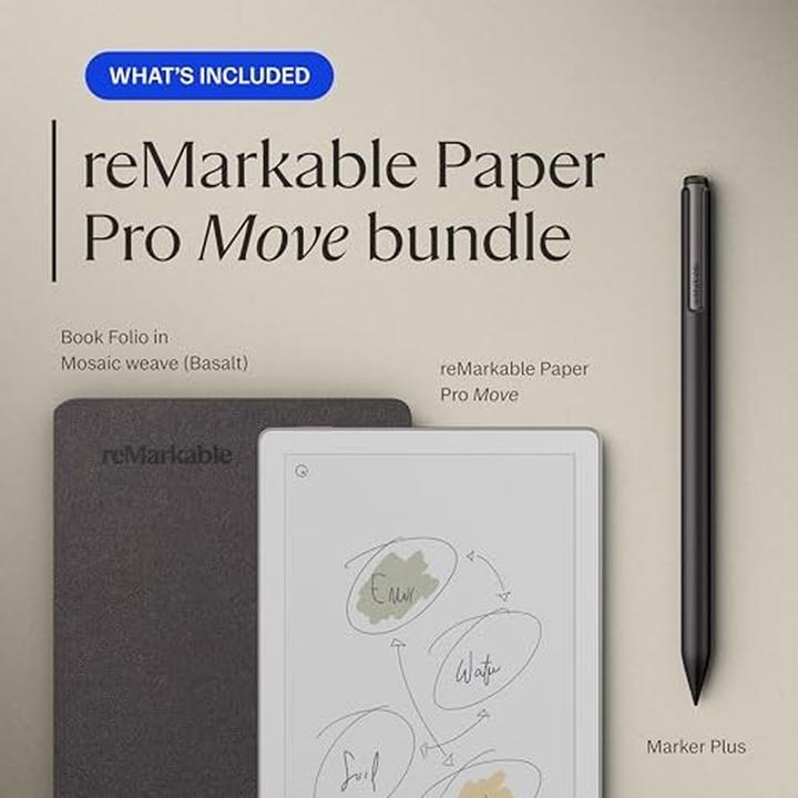 Produktbild reMarkable Paper Pro Move 7.3" inkl. Marker Plus & Book Folio (basalt)