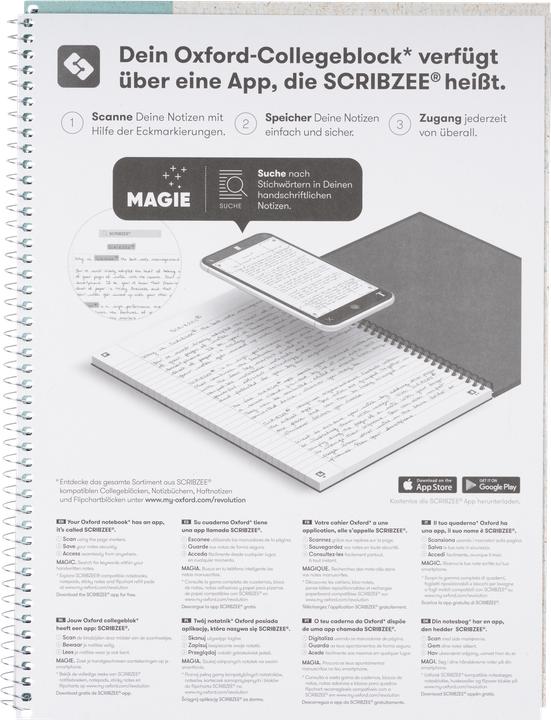Actual product image Oxford Recycling college notebook, A4+ (A4+, Dotted, Soft cover)