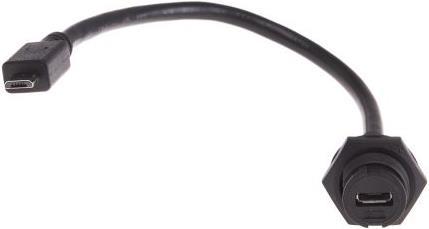 Image du produit RS PRO Micro USB-AB Plastic C2 Panel Jack Lock (0.20 m, USB 2.0)