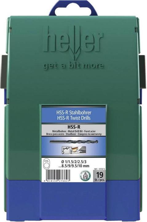 Actual product image Heller HSS metal twist drill set 19 (1.0-10 mm)