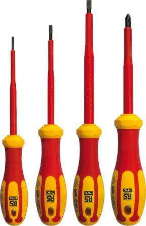 Produktbild RS PRO 4 pc Insulated Screwdrivers Set (Phillipps-Kreuzschlitz (PH))