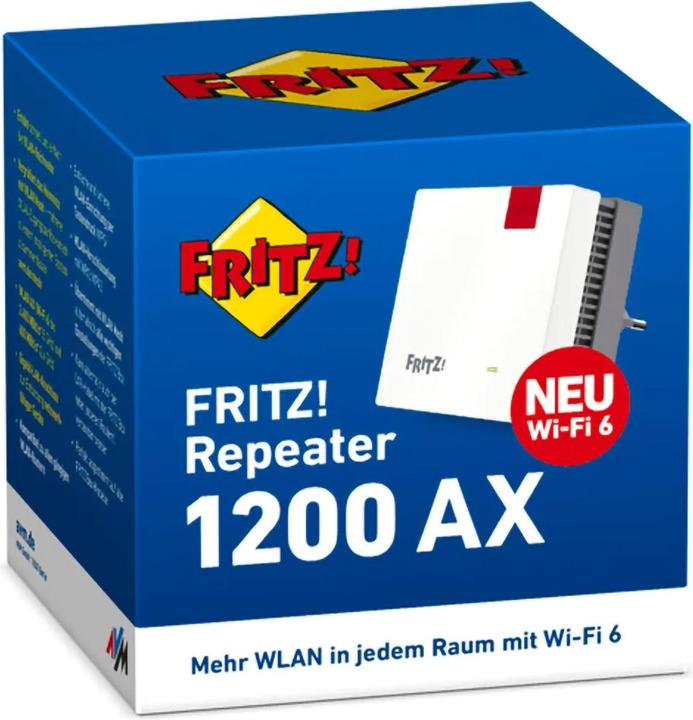Productafbeelding AVM FRITZ!Repeater 1200 AX (2400 Mbit/s, 600 Mbit/s)