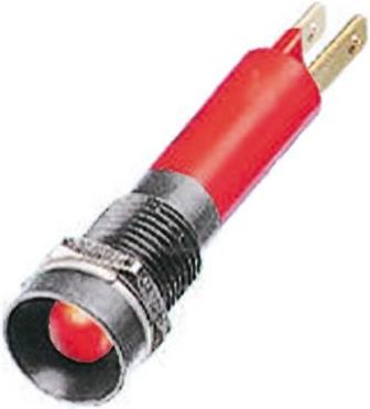 Produktbild RS PRO LED rot SUN 12Vac/dc 8mm schwarz innen
