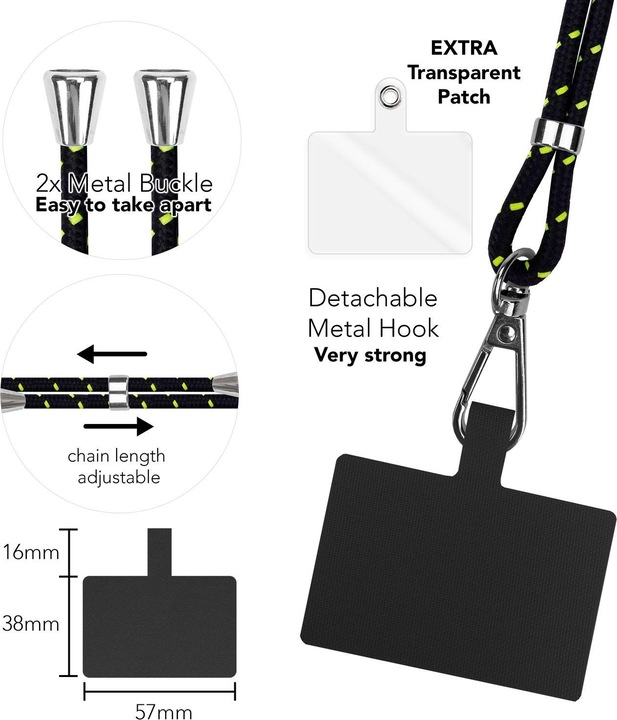 Productafbeelding Nalia Universele mobiele telefoonketting met pad