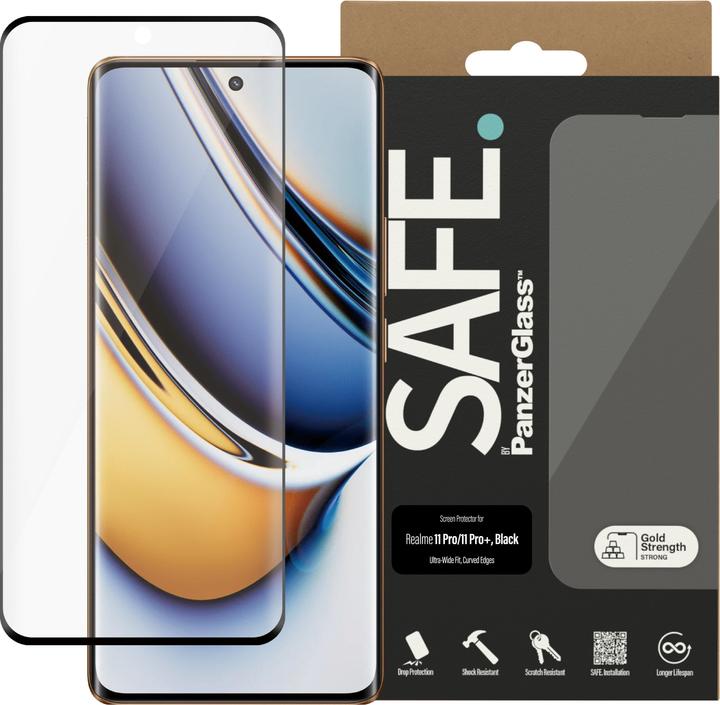 Image du produit PanzerGlass SAFE by Protection d'écran Realme 11 Pro / 11 Pro+ Ultra-Wide Fit czarny/black SAFE955 (1 pcs, Realme 11 Pro, Realme 11 Pro+)