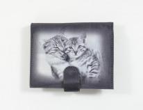 Kögler Katzen Geldbörse flach, Mutter/Kitten, 12,5x10x2,5
