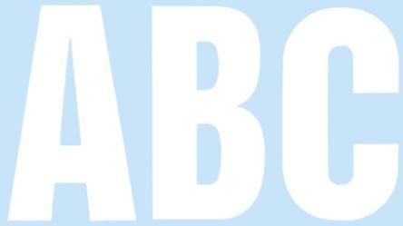 Image du produit RS PRO White die cut label,50mm high letters