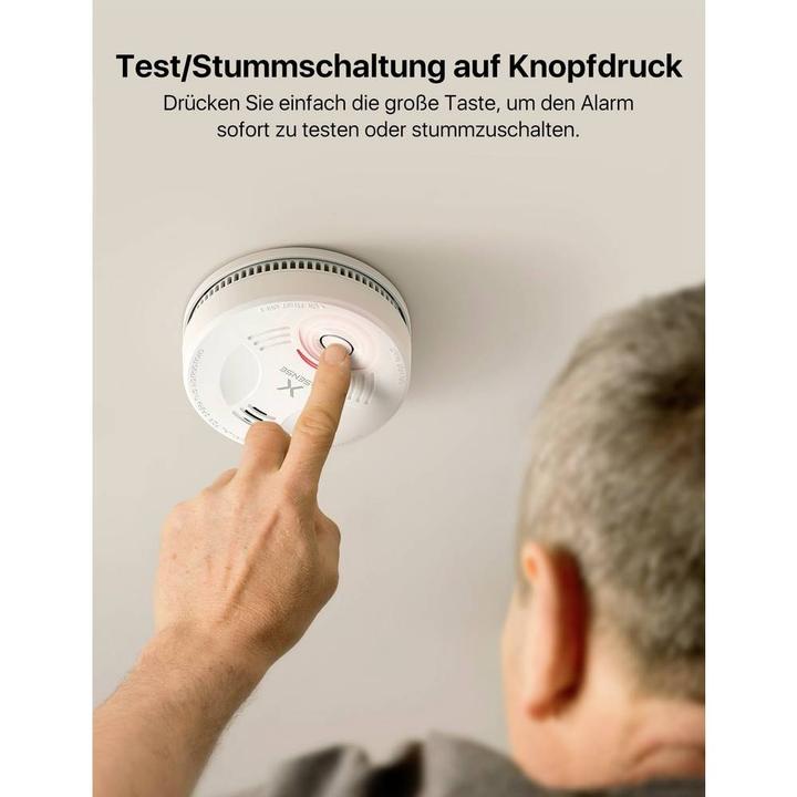 Productafbeelding X-Sense Akoestische en visuele stand-alone rookmelder 10 stuks.