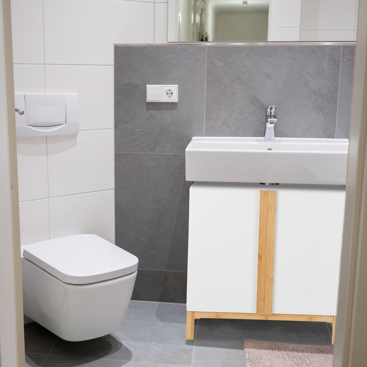 Actual product image Relaxdays Bathroom Floor Cabinet, 2 Shelves (60 x 30.5 x 60.5 cm)