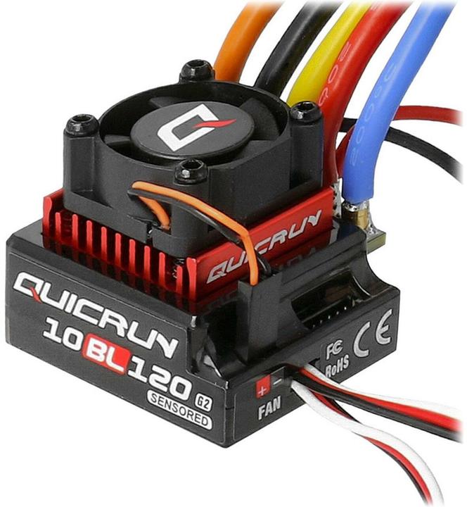 Actual product image Hobbywing QuicRun 10BL120 G2 120A Sensored regulator 2-3s