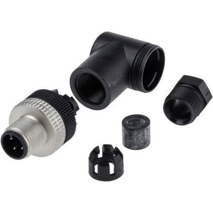 TE Sensors Anschlussstecker M12 4-polig abgewinkelt, Elektronikkabel + Stecker