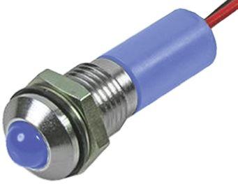Produktbild RS PRO 6mm vorsteh verchrom LED Drähte bla 2VDC