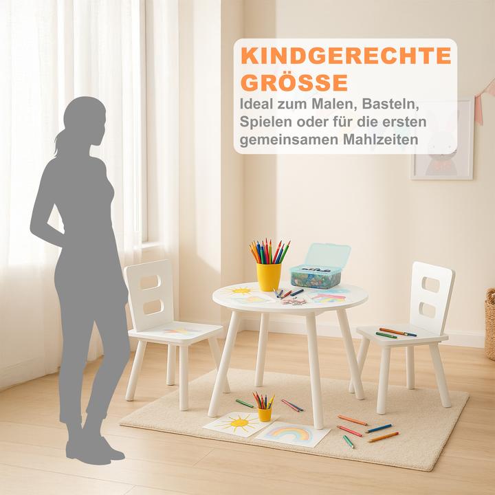 Produktbild Relaxdays 3-tlg. Kindersitzgruppe (Kinderstuhl, Kindertisch)