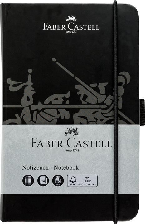 Immagine prodotto Magni Faber-Castell 10065067 - Taccuino DIN A6, a scacchi, nero, 90 x 140 mm (90 x 140 mm, Quadretti, Copertina rigida)