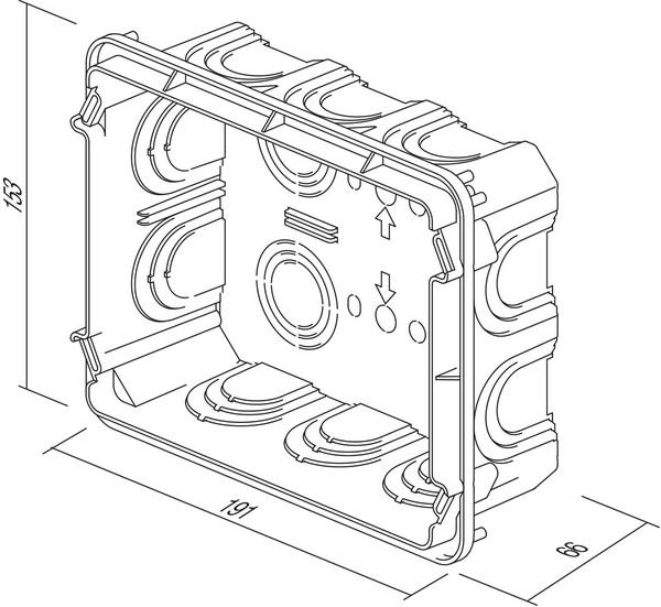 Produktbild TEM Serie Unterputz Dosen RECTANGULAR BOX FOR BRICKPM72-