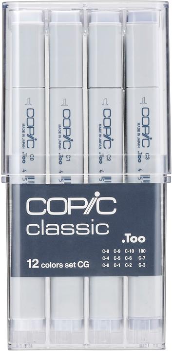 Actual product image Copic Grey tones CG (12x)