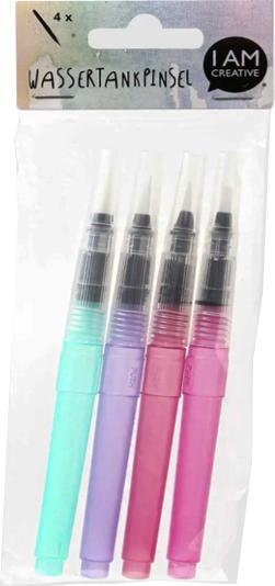 I Am Creative Set de pinceaux à réservoir d'eau, stylos pinceaux à eau avec réservoir d'eau remplissable (3 mm)